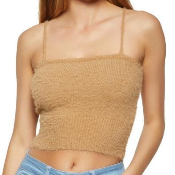Eyelash Knit Cropped Cami and Cardigan Set - Picture 5 of 6